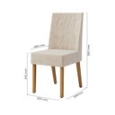 Ver imagem 4 de Conjunto Sala de Jantar Mesa Lisa 160cm Tampo MDF Canto Reto e 6 Cadeiras Flávia