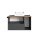 Ver imagem 6 de Gabinete de Banheiro com Cuba Crpro-BAL014 Suspenso 2 Portas 1 Gaveta MDP 80cm Mel-Grafite