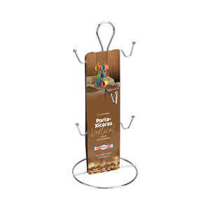 Suporte Organizador P/ 6 Xícaras Vertical Cromado Niquelart
