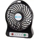 Ver imagem 2 de Mini Ventilador Portatil C/ Bateria Recarregável 3 Velocidades Preto