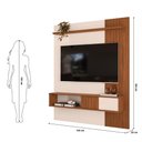 Ver imagem 7 de Painel para TV até 65 Polegadas Ripado com Porta DJ Móveis Cosmo 150 Off White Freijó