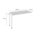 Ver imagem 3 de Estação de Trabalho 2 Lugares com Gaveteiro 240x60cm Branco Yescasa