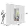 Guarda Roupa Casal com Espelho 6 Portas 4 Gavetas 239cm Veneto Espresso Móveis  - 3