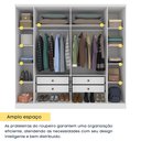 Ver imagem 6 de Guarda Roupa Casal com Espelho 6 Portas 4 Gavetas 239cm Veneto Espresso Móveis 