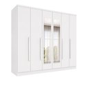 Ver imagem 3 de Guarda Roupa Casal com Espelho 6 Portas 4 Gavetas 239cm Veneto Yescasa Branco/Neve