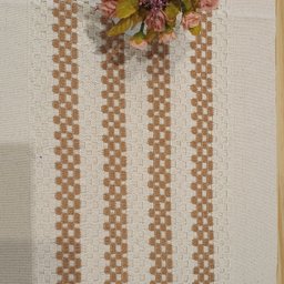 Caminho de Mesa Renda Algodão Cru Caramelo 45 X 175 - 2
