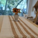 Ver imagem 4 de Caminho de Mesa Renda Algodão Cru Caramelo 45 X 175