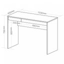 Ver imagem 4 de Escrivaninha Mesa Escritório Minimalista e Versátil com College 2 Gavetas 101cm Artany Branca