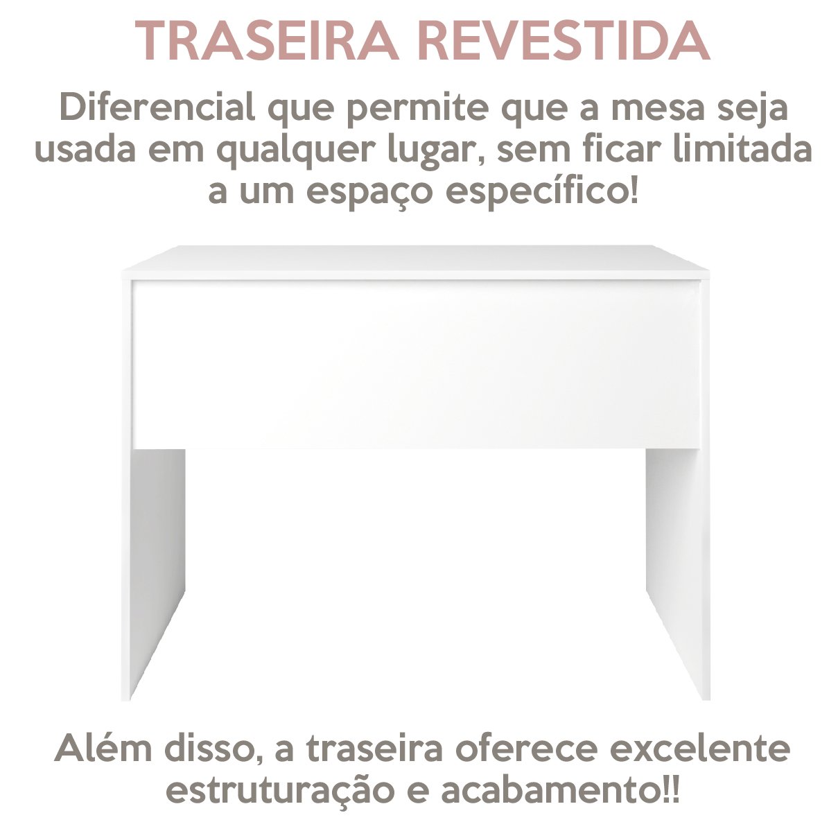 Escrivaninha Minimalista e Versátil com 2 Gavetas College Artany - 11