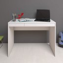 Ver imagem 1 de Escrivaninha Mesa Escritório Minimalista e Versátil com College 2 Gavetas 101cm Artany Branca