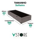 Ver imagem 3 de Cama Box Baú Solteiro Bravus 88x188x44 Cinza