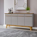 Ver imagem 7 de Aparador Buffet 4 Portas e Prateleira Removível Opala