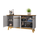 Ver imagem 3 de Aparador Buffet 4 Portas e Prateleira Removível Opala