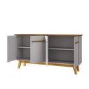 Ver imagem 4 de Aparador Buffet 4 Portas e Prateleira Removível Opala