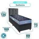 Ver imagem 3 de Kit Cama Box Bau + Cabeceira + Colchão Solteiro Molas Ensacadas - Petrus - Paropas