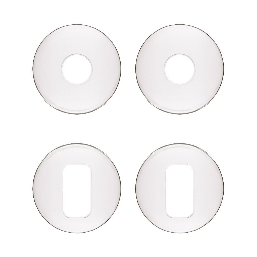 Jogo de Roseta Externa Redonda Inox Polido Sm- Rr2 Ixp Cil Retangular Pado