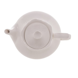 Bule Porcelana Para Café Alto Relevo Branco 780ml - 5