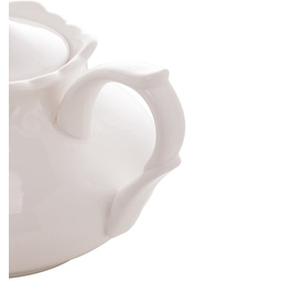 Bule Porcelana Para Café Alto Relevo Branco 780ml - 6