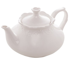 Bule Porcelana Para Café Alto Relevo Branco 780ml - 1