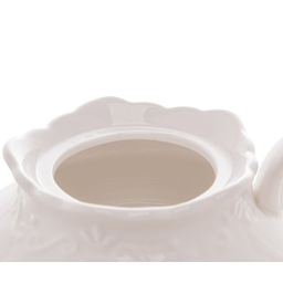 Bule Porcelana Para Café Alto Relevo Branco 780ml - 3