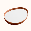 Ver imagem 2 de Bandeja Decorativa Espelhada Luxo para Sala e Lavabo Flyt 38cm:Caramelo