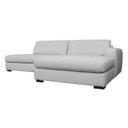 Ver imagem 3 de Sofá de Couro com Chaise N.y. 3 Lugares Off White 2,34 M - Mempra