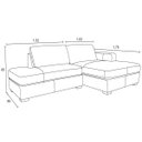 Ver imagem 5 de Sofá de Couro com Chaise N.y. 3 Lugares Off White 2,34 M - Mempra