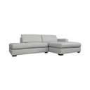 Ver imagem 1 de Sofá de Couro com Chaise N.y. 3 Lugares Off White 2,34 M - Mempra