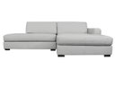 Ver imagem 2 de Sofá de Couro com Chaise N.y. 3 Lugares Off White 2,34 M - Mempra