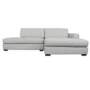 Ver imagem 2 de Sofá de Couro com Chaise N.y. 3 Lugares Off White 2,34 M - Mempra