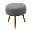 Ver imagem 1 de Puff Decorativo Banqueta Dóris Redondo Linho Cinza
