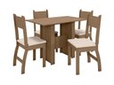 Ver imagem 1 de Conjunto Mesa de Jantar Milano 1,08m com 4 Cadeiras Carvalho/savana - Poliman