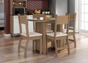 Ver imagem 3 de Conjunto Mesa de Jantar Milano 1,08m com 4 Cadeiras Carvalho/savana - Poliman