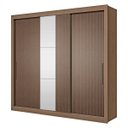 Ver imagem 3 de Guarda-Roupa Casal com Espelho 3 Portas 6 Gavetas Ibiza Visão Móveis
