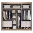 Ver imagem 2 de Guarda-Roupa Casal com Espelho 3 Portas 6 Gavetas Ibiza Visão Móveis