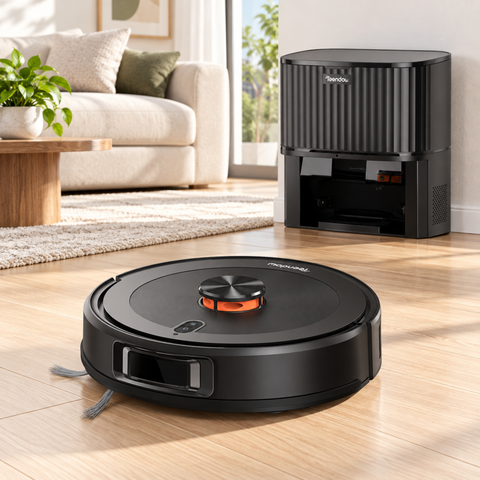 Robô Aspirador Teendow D10S Max 3 em 1 com Lidar, App e Base de Esvaziamento Automático