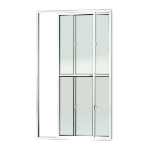 Porta Balcão Alumínio 2F.210 x 120 V.Liso Branco Brimak