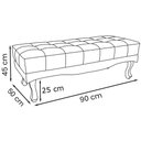 Ver imagem 6 de Puff Recamier Retro Vic 90cm Suede 1102 Ezz 1102