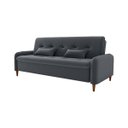 Ver imagem 2 de Sofá-cama Donna 3 Lugares Reclinável Veludo Cinza - Matrix