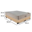 Ver imagem 4 de Cama Box Queen Bipartido Sintético + Colchão Ortobom Airtech Molas Ensacadas 65x158x198 Cor:bege