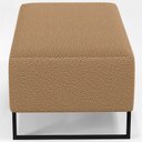 Ver imagem 7 de Puff Decorativo Sala De Estar Cléo 90cm Base De Ferro Preto W01 Bouclê Mostarda- Lyam Decor