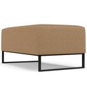 Ver imagem 6 de Puff Decorativo Sala De Estar Cléo 90cm Base De Ferro Preto W01 Bouclê Mostarda- Lyam Decor