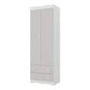 Ver imagem 2 de Guarda-roupa Infantil 62cm 2 Portas e 2 Gavetas Realeza Multimóveis Mp4451 Branco/off White