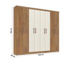 Ver imagem 4 de Guarda Roupa Petrópolis Quarto com 8 Portas e 2 Gavetas Canelato/3D+Off White