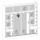Ver imagem 3 de Guarda Roupa Petrópolis Quarto com 8 Portas e 2 Gavetas Canelato/3D+Off White