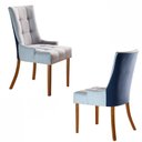 Ver imagem 1 de Kit 2 Cadeiras para Mesa de Jantar com Braço - Royal - Requinte Salas