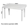 Mesa Plastica Retangular Média Pé Desmontável Resistente - 2