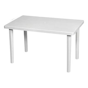 Mesa Plastica Retangular Média Pé Desmontável Resistente