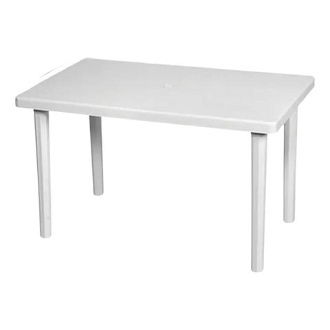 Mesa Plastica Retangular Média Pé Desmontável Resistente