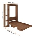 Ver imagem 3 de Cama de Solteiro Articulada Dobrável Flex 4 Prateleiras 2 Nichos Cm8013 Tecnomobili Amêndoa